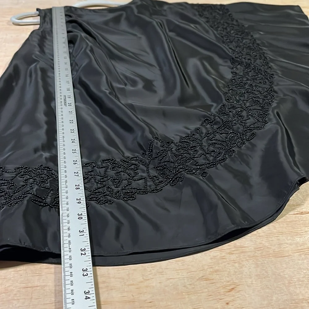 Free People Mini Black Satin One-Shoulder Cocktail Dress size XS